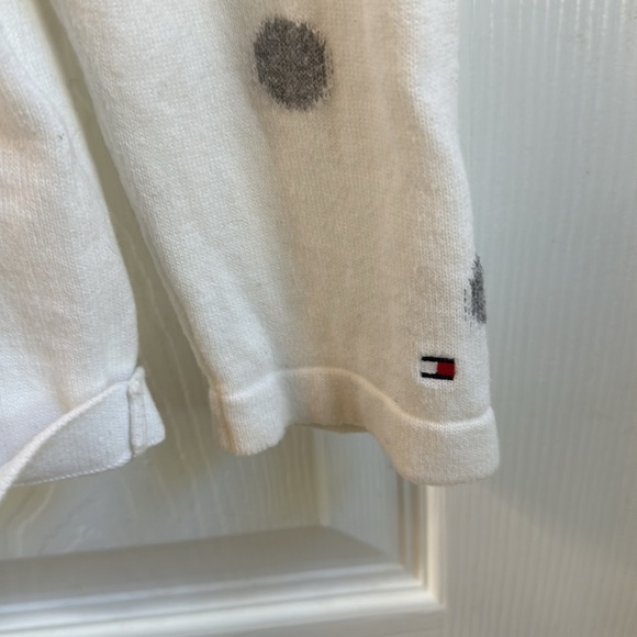 Tommy Hilfiger Gray Polka Dot V neck Sweater Size Large - Picture 5 of 7